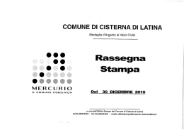 Stampa - Comune di Cisterna di Latina