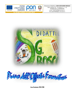 POF a. s. 2015-2016 - Direzione Didattica San Giovanni Bosco