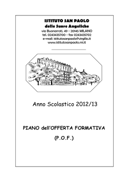 Anno Scolastico 2012/13 - Istituto San Paolo delle Suore Angeliche