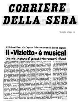 corriere della sera - Compagnia della Rancia