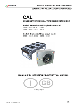 MANUALE DI ISTRUZIONI / INSTRUCTION MANUAL