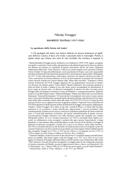 N. Foregger, Manifesti teatrali (1917-1926)