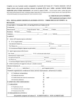 SCIA forme speciali di vendita al dettaglio
