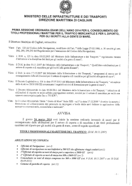 direzione marittima di cagliari - Collegio Capitani Compartimento di