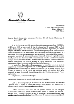 Vedi il DM e la Circolare