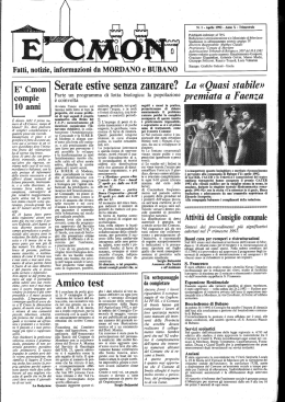 Aprile 1992 - Comune di Mordano