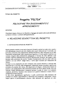Scarica il documento riassuntivo del progetto