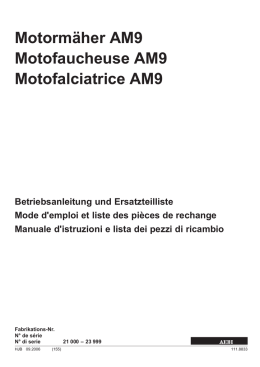 Motorm&auml;her AM9 Motofaucheuse AM9