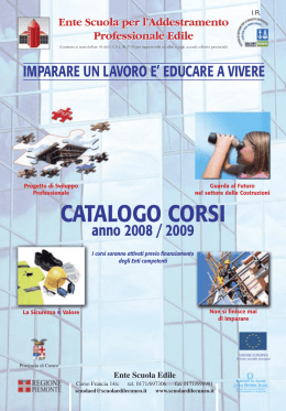 corsi - Ente Scuola Edile Cuneo