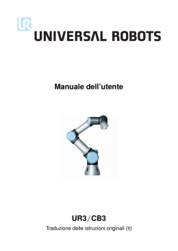 Manuale dell`utente UR3/CB3