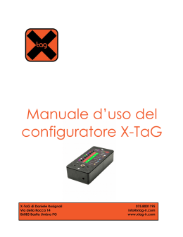 Manuale d`installazione X-TaG - X