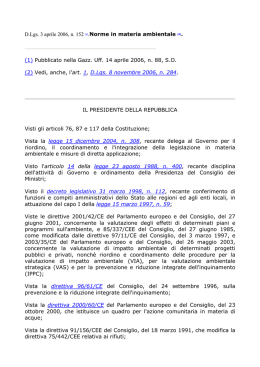 Norme in materia ambientale - Associazione Piscicoltori Italiani