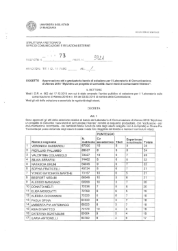 Graduatoria - Università di Macerata