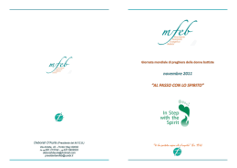 Giornata Mondiale di Preghiera novembre 2011