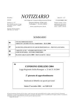 sommario condono edilizio 2004 - Collegio Geometri e Geometri