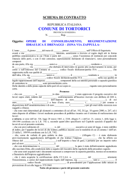 schema di contratto - COMUNE di TORTORICI