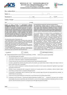 Modello di tesseramento.