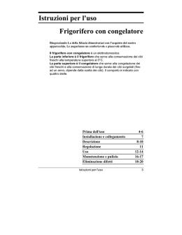 Istruzioni per l`uso Frigorifero con congelatore