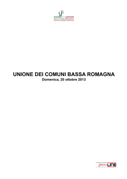 20 ottobre 2013 - Unione dei Comuni della Bassa Romagna