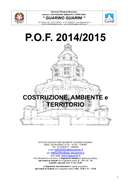 POF 2014/2015 - Guarino Guarini
