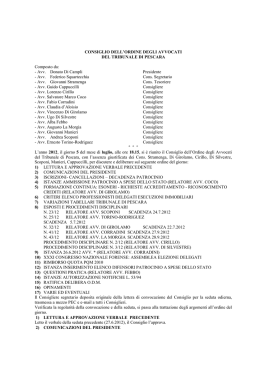 Seduta del 05/07/2012 - Ordine degli Avvocati di Pescara
