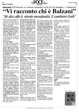 Vi racconto chi &eacute; Balzani - Sistema universitario pisano