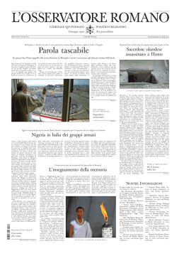 l`osservatore romano - Universit&eacute; Paris
