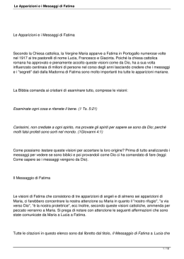 Le Apparizioni ei Messaggi di Fatima