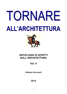 Tornare all`architettura Vol. II