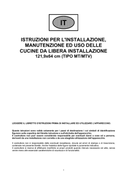 istruzioni per l`installazione, manutenzione ed uso delle