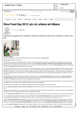 Slow Food Day 2013 - Content Management Slow Food