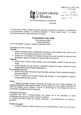 Opera musicale per bambini Costruiamo una citt&agrave;