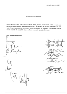 Verbale D`interpretazione