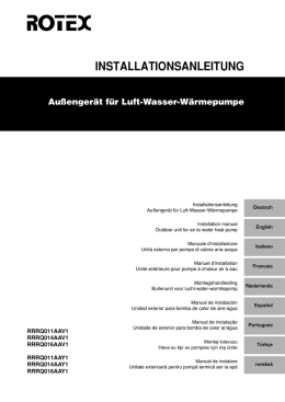 Manuali di installazione UE HT RRRQ011-14