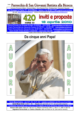 Da cinque anni Papa!