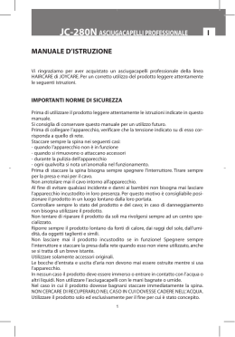 jc-280n asciugacapelli professionale i manuale d`istruzione