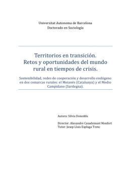 Territorios en transicio n. Retos y oportunidades del mundo rural