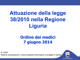 Diapositiva 1 - Ordine dei Medici di Genova