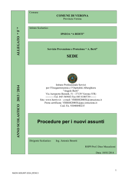 F - Procedure per i nuovi assunti 2014_REV0.3