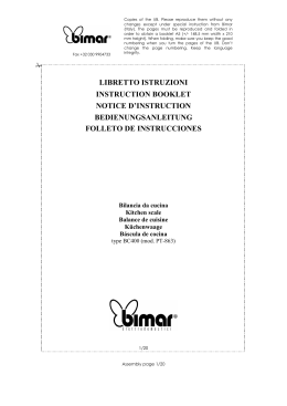 libretto istruzioni instruction booklet notice d`instruction