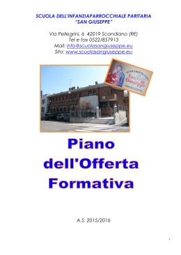 pof 2015-16 - Scuola Paritaria San Giuseppe Scandiano