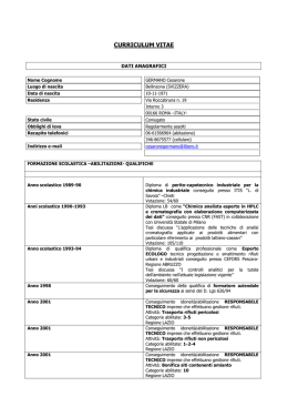 Curricula docenti