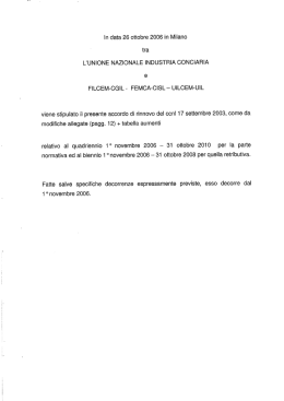 il testo dell`accordo