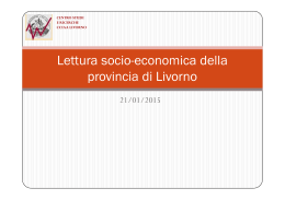 Lettura socio-economica della provincia di Livorno