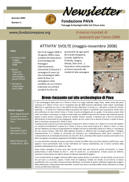 Newsletter - Fondazione PAVA onlus