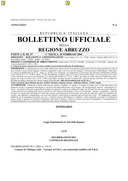 Bollettino Ufficiale Regione Abruzzo
