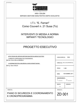 ZD.001 Piano di Sicurezza e coordinamento e cronoprogramma