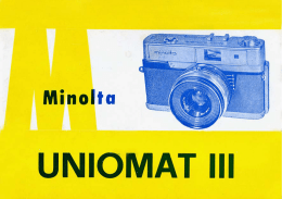 Page 1 Page 2 Page 3 Minolta UNIOMAT ||| Page 4 MANUALE Dl