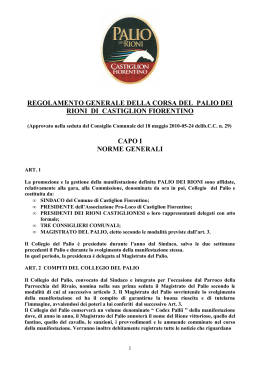 regolamento palio dei rioni - Comune di Castiglion Fiorentino