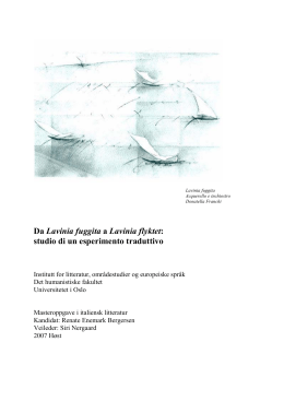 Da Lavinia fuggita a Lavinia flyktet: studio di un esperimento
